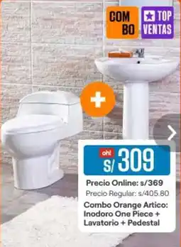 Promart Inodoro one piece + lavatorio + pedestal oferta