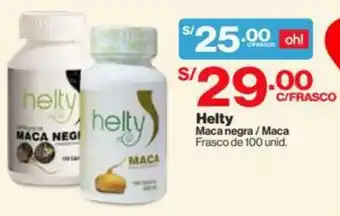 InkaFarma Helty Maca Negra/Maca 100 unid oferta
