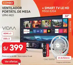 Hiraoka Combo ventilador portátil de mesa oferta