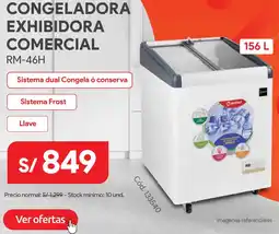 Hiraoka Congeladora exhibidora comercial RM-46H oferta