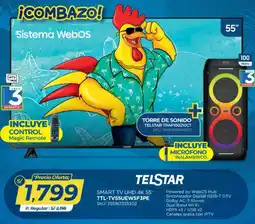 El Gallo Más Gallo Telstar smart tv uhd 4k 55" oferta