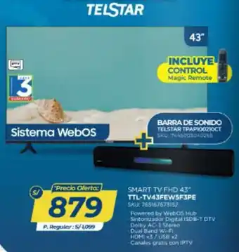 El Gallo Más Gallo Smart tv fhd 43" oferta