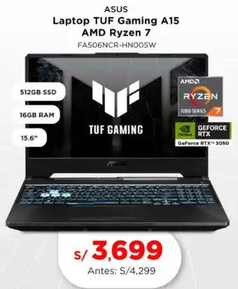 La Curacao Asus laptop tuf gaming A15 AMD ryzen 7 oferta