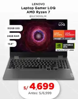 La Curacao Lenovo laptop gamer LOQ AMD ryzen 7 oferta