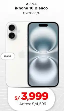 La Curacao Apple iphone 16 blanco oferta