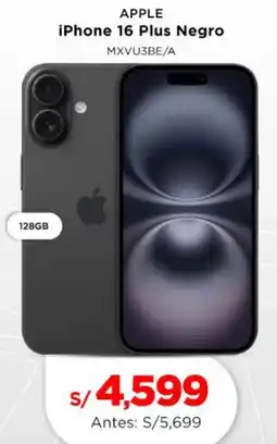 La Curacao Apple iphone 16 plus negro oferta