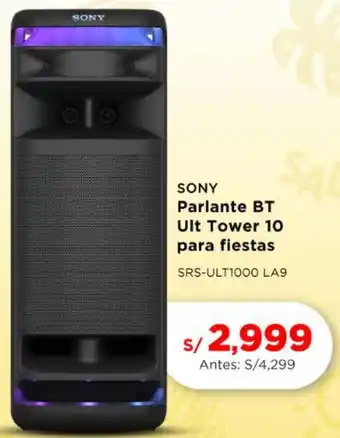 La Curacao Sony parlante bt ult tower 10 para fiestas oferta