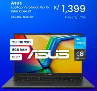 Tiendas EFE Asus laptop vivobook Go 15  intel core i3 oferta