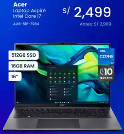 Tiendas EFE Acer laptop aspire intel core i7 oferta