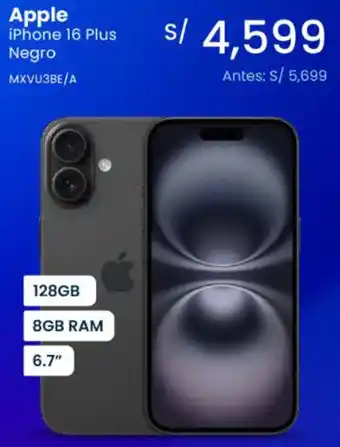 Tiendas EFE Apple iphone 16 plus negro oferta