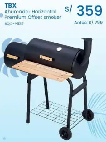 Tiendas EFE Tbx ahumador horizontal premium offset smoker oferta