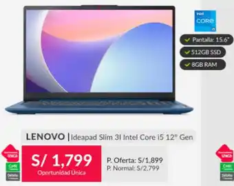 Falabella Lenovo ideapad slim 31 intel core i5 12° gen oferta