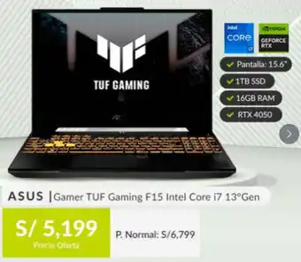 Falabella Asus gamer tuf gaming f15 intel core i7 13°gen oferta