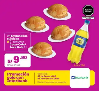 Tambo Empanadas Clásicas + Coca-Cola/Inca Kola oferta