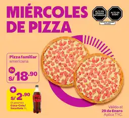 Tambo Pizza familiar americana + Coca-Cola/Inca Kola oferta