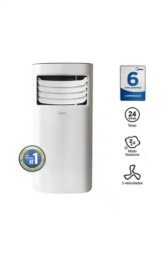 Tiendas EFE Aire acondicionado portátil midea 9,000 btu frío mpph-09crn1-nb4 - blanco oferta