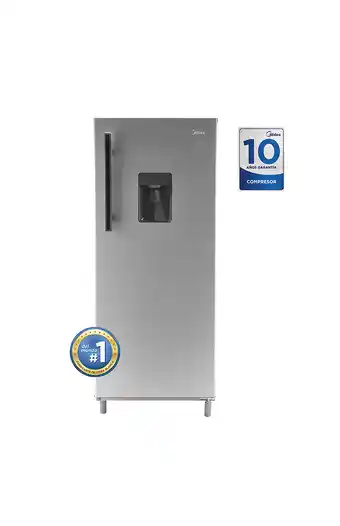 Tiendas EFE Refrigerador midea mrdd08b4npaag 202 lt no frost - silver oferta