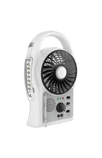 Tiendas EFE Ventilador 5" + lámpara + radio fm macrotel oferta