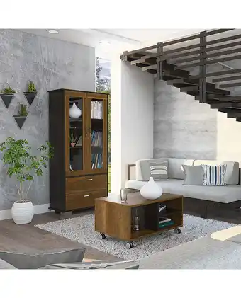 Tiendas EFE Vitrina tuhome + mesa centro classic color - caramelo y wengue oferta