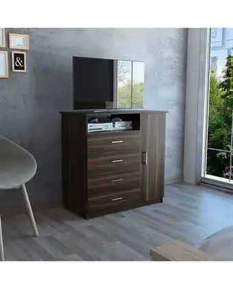 Tiendas EFE Cómoda tuhome z-91 tv 40 4 cajones 1 puerta - habano oferta