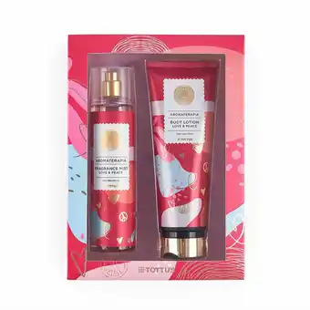 Tottus Set body mist + body lotion love & peace tottus oferta