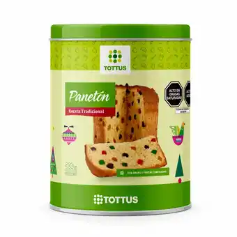 Tottus Paneton lata tottus navidad x 900g oferta