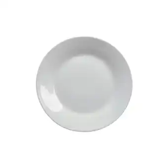 Tottus Plato de taza redonda blanco oferta