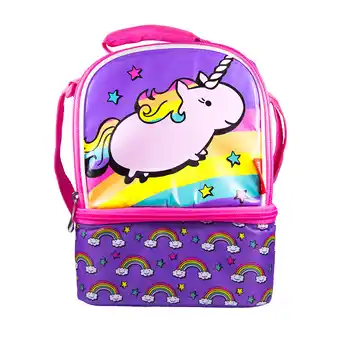 Tottus Lonchera infantil dual piggy unicornio oferta