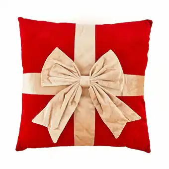 Tottus Cojin regalo navidad rojo champagne oferta