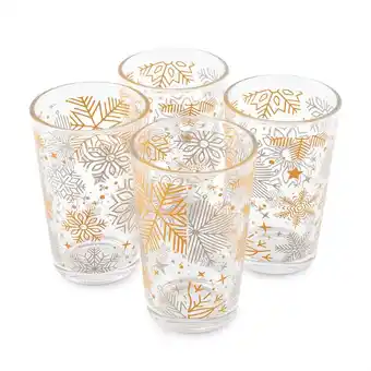 Tottus Set 4 vasos estrellas dorado oferta