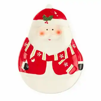 Tottus Plato ceramica papa noel oferta