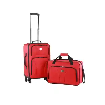 Tottus Set x2 maleta de mano + bolso rojo 360 oferta
