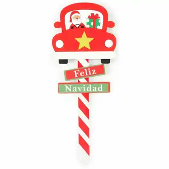 Tottus Estaca feliz navidad papa noel 14 x 36 cm oferta