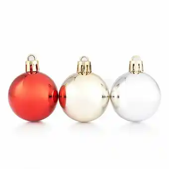 Tottus Set x 24 bolas 4 cm rojo champagne plateado oferta