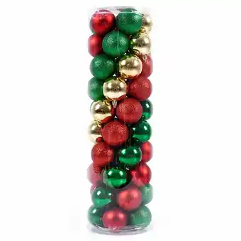 Tottus Set x 50 bolas 6 cm rojo verde dorado oferta