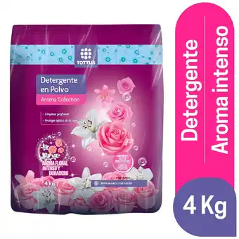 Tottus Detergente polvo aroma collection tottus x 4 kg oferta