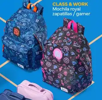 Plaza Vea CLASS & WORK Mochila royal zapatillas / gamer oferta