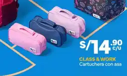 Plaza Vea CLASS & WORK Cartuchera con asa oferta