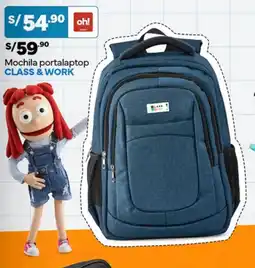 Plaza Vea Mochila portalaptop CLASS & WORK oferta