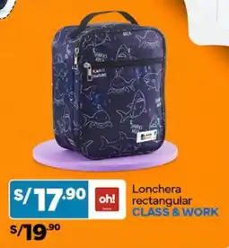 Plaza Vea Lonchera rectangular CLASS & WORK oferta