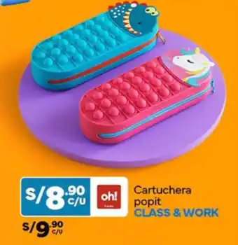 Plaza Vea Cartuchera popit CLASS & WORK oferta