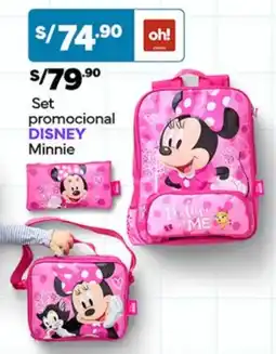 Plaza Vea Set promocional DISNEY Minnie oferta