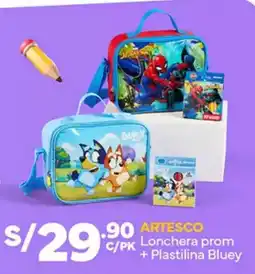 Plaza Vea ARTESCO C/PK Lonchera prom + Plastilina Bluey oferta