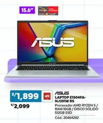 Plaza Vea Asus laptop E1504FA- NJ391W R5 oferta