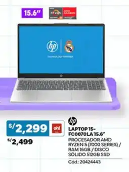 Plaza Vea hp Laptop 15- FC0070LA 15.6" oferta