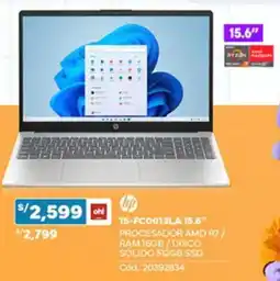 Plaza Vea hp 15-FC0013LA 15.6" oferta