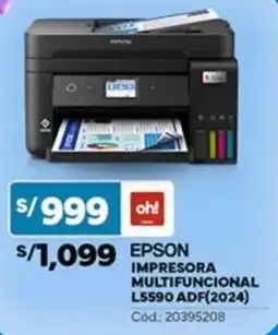 Plaza Vea Epson impresora multifuncional L5590 ADF oferta