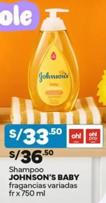 Plaza Vea Shampoo JOHNSON'S BABY fragancias variadas fr oferta