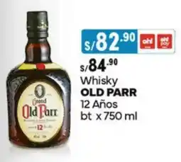 Plaza Vea Whisky OLD PARR 12 Años bt oferta