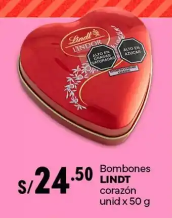 Plaza Vea Bombones LINDT corazón unid oferta